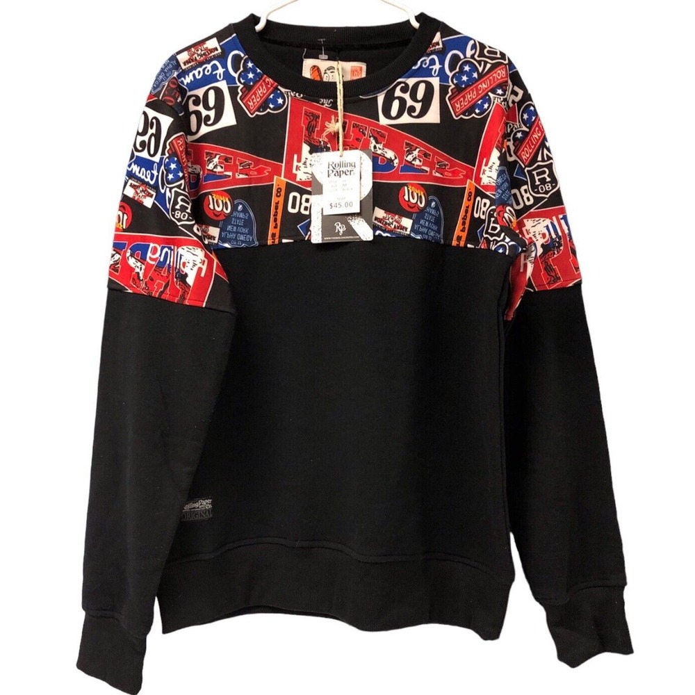 Rolling Paper Co. Decorative Hoodie Men's M Black Road Style Designs Sold Out